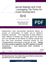 Family Financial Stability and Child Outcomes: Leveraging Tax Policy For Improved Development