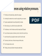 Write 10 Sentences Using Relative Pronouns.