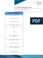 Ejercicio 2. Ed Primer Orden Homogéneas Enunciado Ejercicio: (Proposición Enunciado O Expresión Matemática (