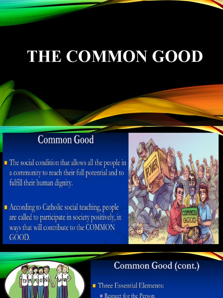 What Does Common Good Mean