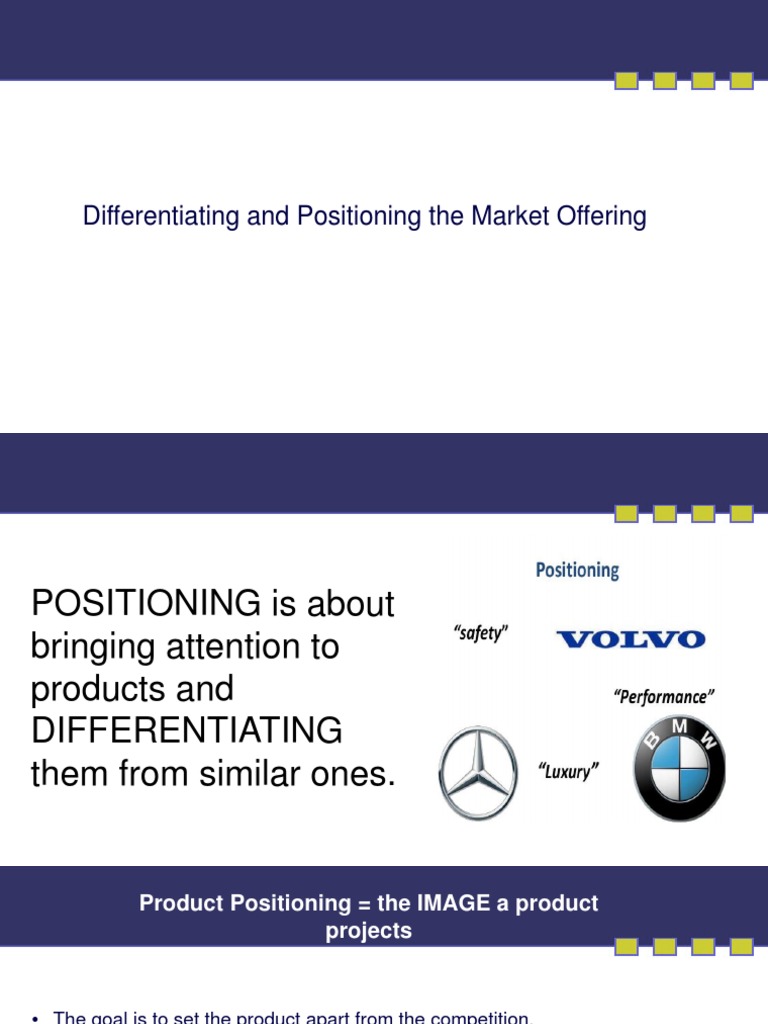 Market Positioning And Differentiation Strategies Pdf Brand