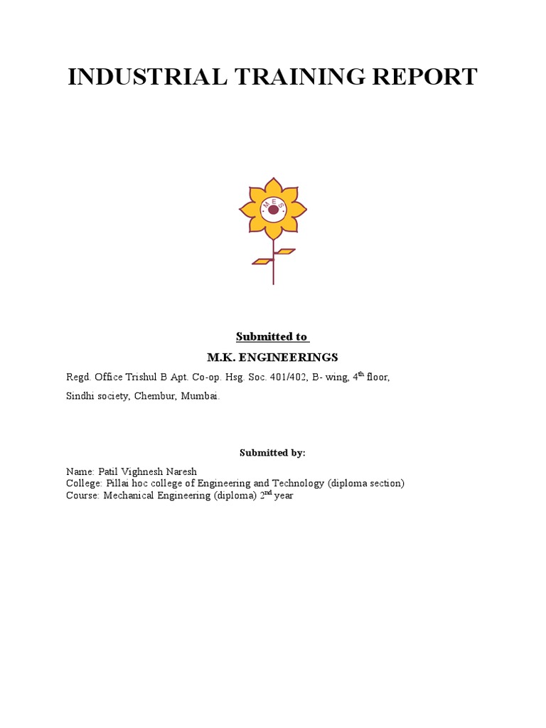 INDUSTRIAL TRAINING REPORT Vighnesh Patil | PDF