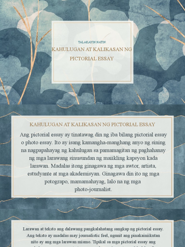 pictorial essay kahulugan ppt