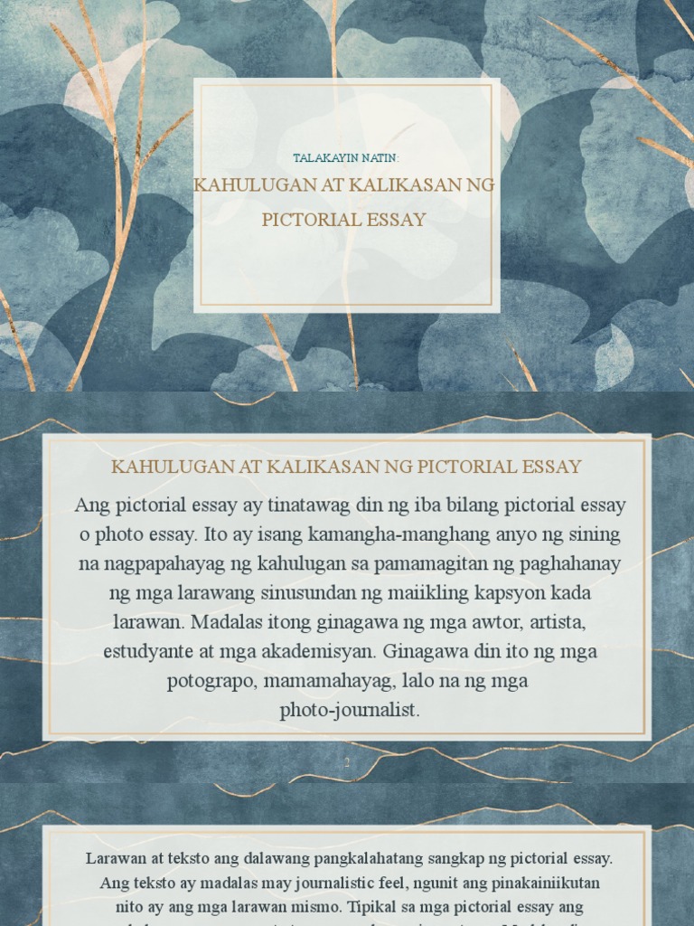 Kahulugan at Kalikasan NG Pictorial Essay PDF