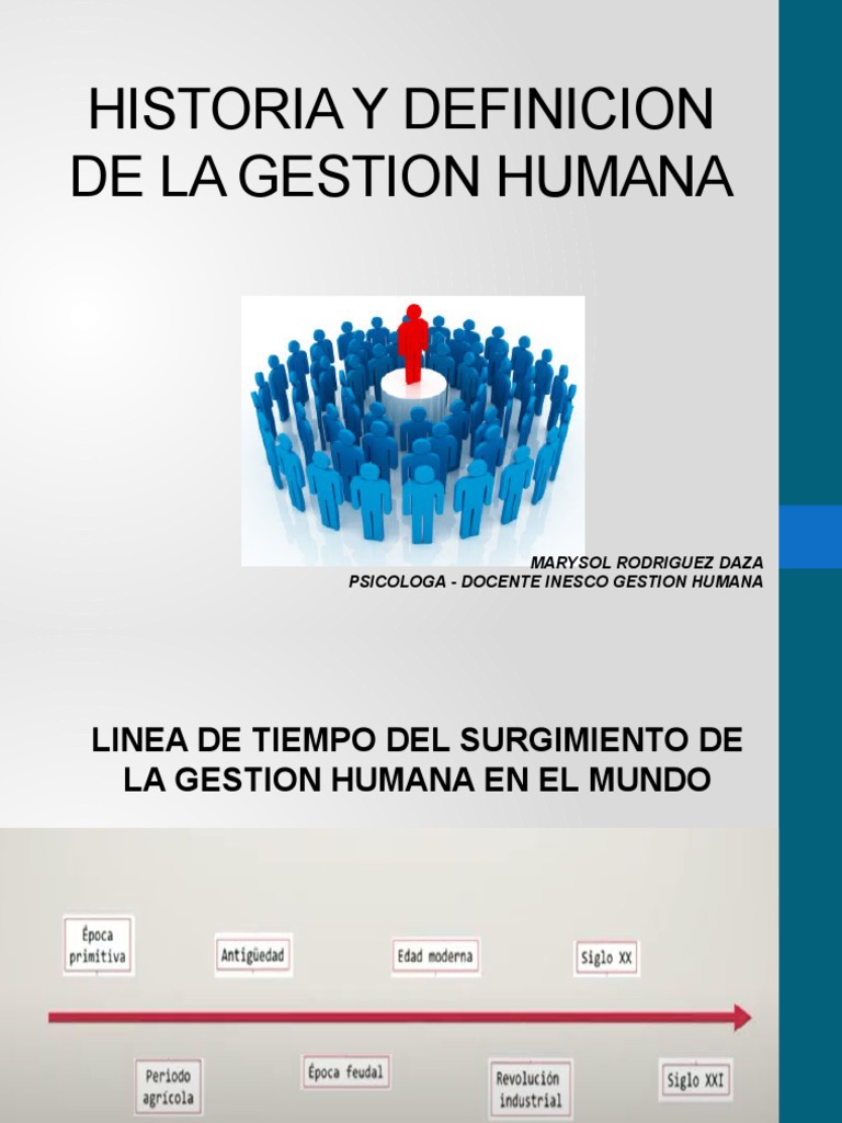 Historia Del Talento Humano - 1 Clase (Ya) | PDF | Gestión de recursos