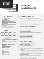 Mayank Mathawadia's Resume