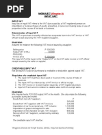 Module 7 Chapter 9 Input VAT