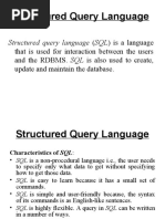 Structured Query Language (SQL) Is A Language