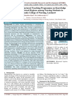 Effectiveness of Structured Teaching Programme On Knowledge Regarding Menstrual Hygiene Among Nursing Students in Vivekananda College of Nursing, Lucknow