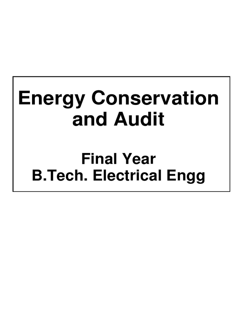 Energy Conservation Audit Overview | PDF | Business