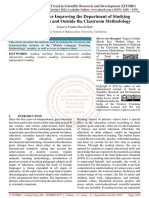 Method Ology For Improving The Department of Studying in The Classroom and Outside The Classroom Methodology