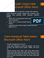 Cara Menyalin (Copy) Kata Dalam Microsoft