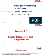 CO 4 Session 34 Linear Regression and Its Applications