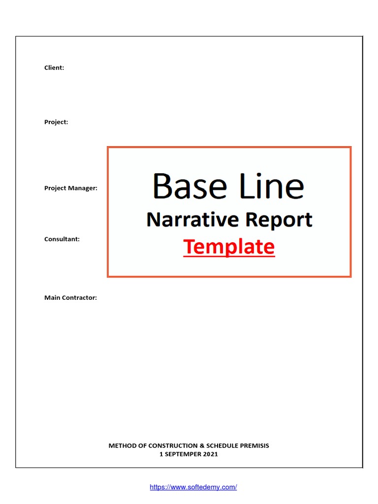 Baseline Narrative Report Template PDF Masonry Wall