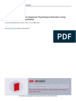 Online Expert System For Diagnosis Psychological D