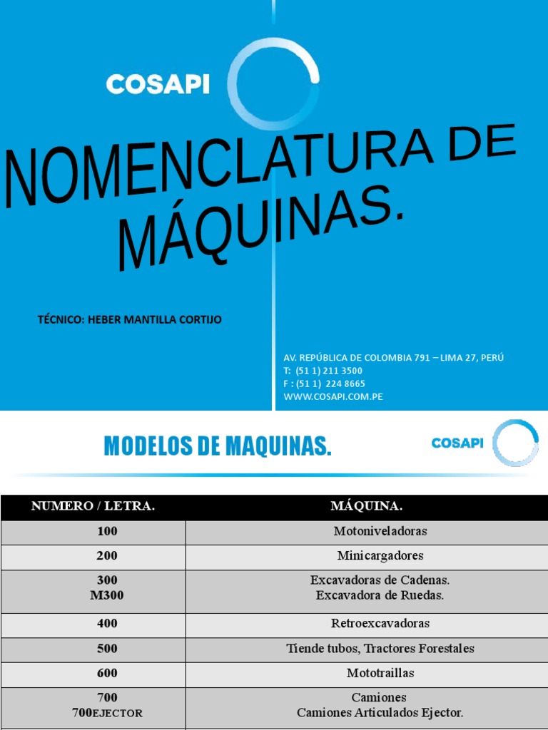 Nomenclatura de Maquinas. | PDF