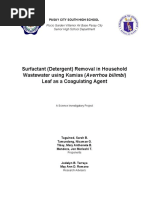 Surfactant Detergent Removal in Household Wastewater Using Kamias Averrhoa Bilimbi Leaf As A Coagulating Agent