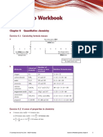 Worksheet of 5 Chemical Calculations - Ans