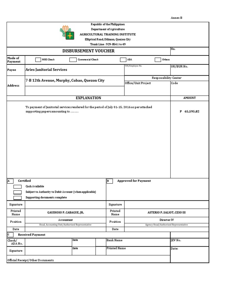 ORS and Disbursement Voucher Overview | PDF | Cheque | Payments