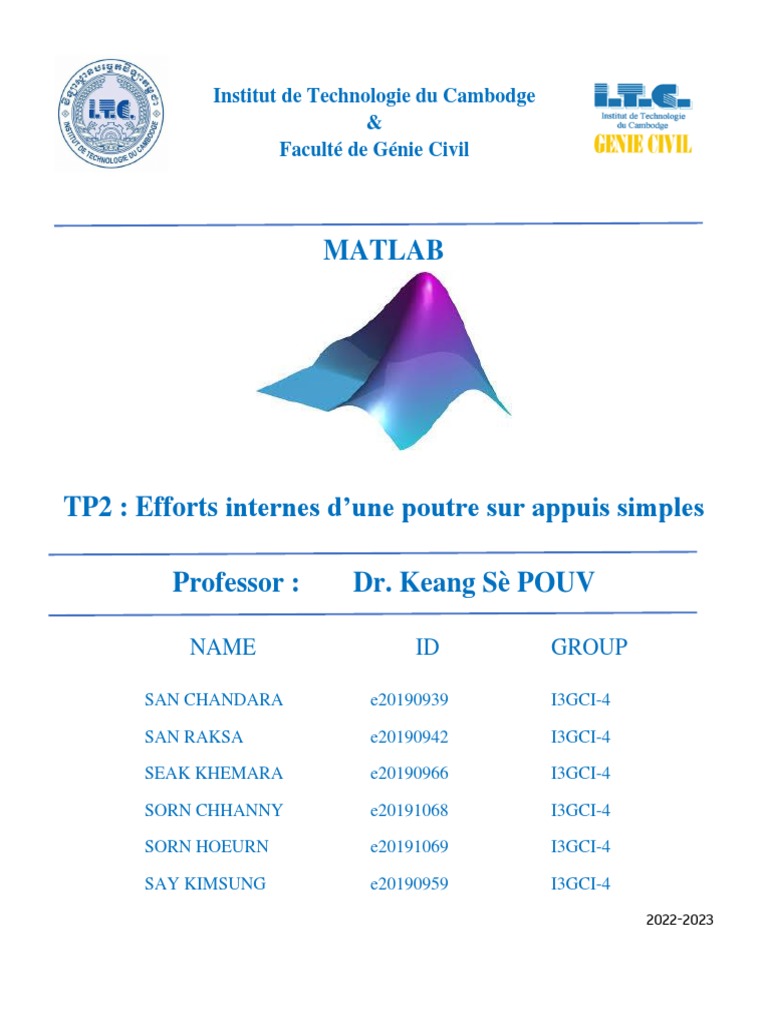 MATLAB Beam Internal Forces Analysis | PDF | Science & Mathematics ...