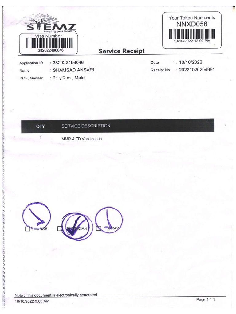 Medical Appointment PDF