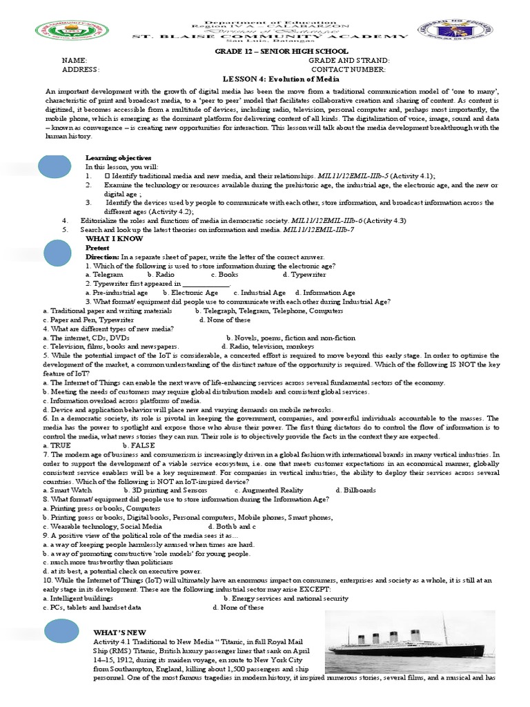 Media and Information Literacy Module 2 Week 4 PDF Of