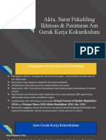 Akta, Surat Pekeliling Ikhtisas & Peraturan Am Gerak Kerja Kokurikulum