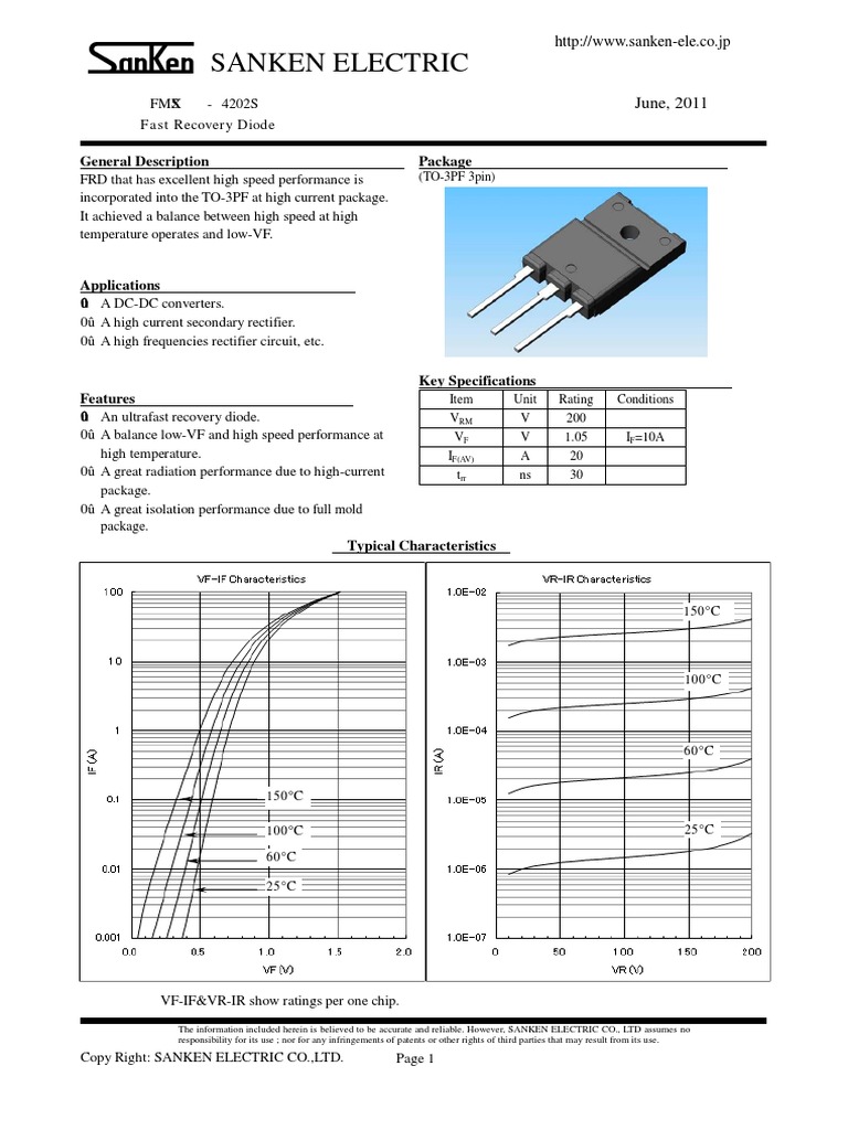 Data Sheet PDF Diode Rectifier