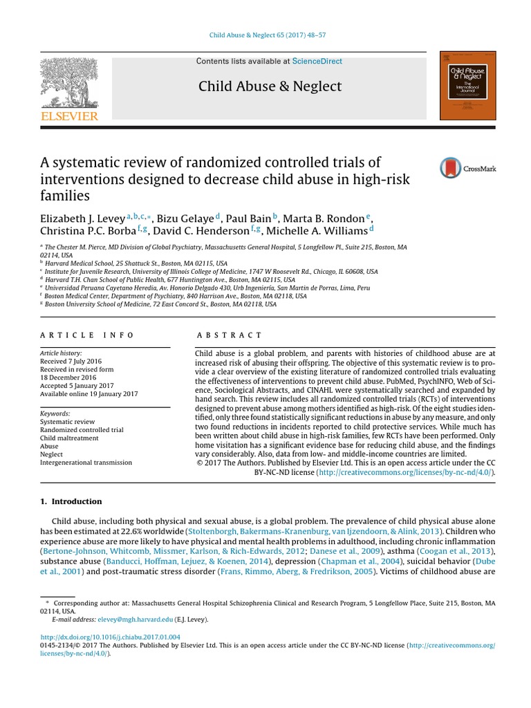Systematic Review of Child Abuse Interventions | PDF | Child Abuse ...