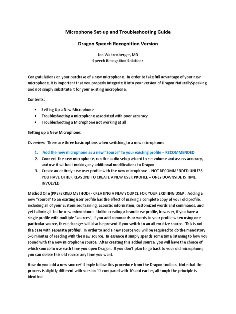 Microphone setup troubleshooting guide2 pdf microphone usb