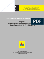 SPLN D3.002-2 2008 Spesifikasi Trafo 3 Fasa