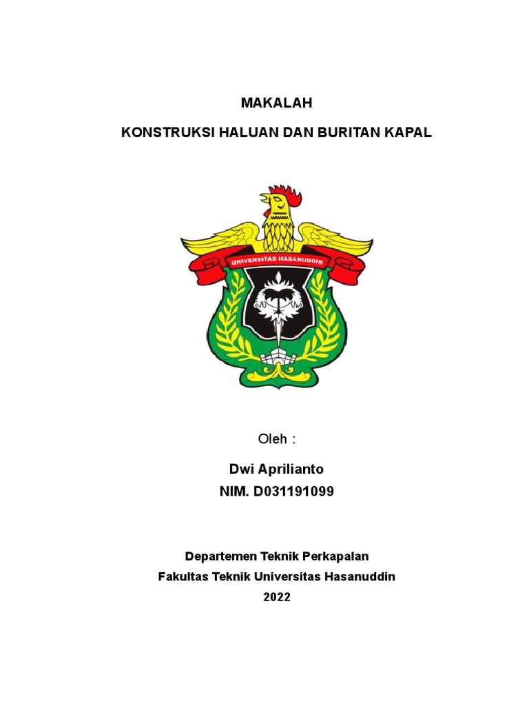 Makalah Struktur Haluan Dan Buritan Kapal | PDF