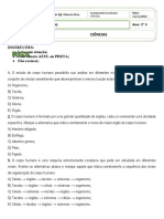 Avaliação - 3° Bimestre Ciências 8° Ano (B) - PROVA 3