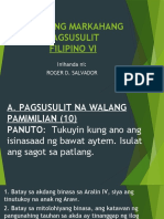 Ikatlong Markahang Pagsusulit-Filipino Vi 2022
