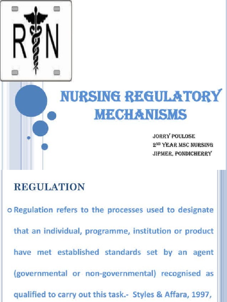 Nursing Regulatory Mechanisms PDF