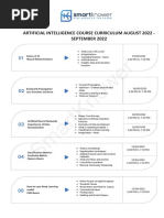 Smartknower: Artificial Intelligence Course Curriculum August 2022 - September 2022