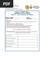 Learning Activity Sheet Module 1a