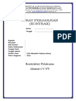 Draft SURAT PERJANJIAN Fisik Konstruksi 2022