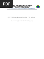 Cpale Revised Syllabi Oct. 2022