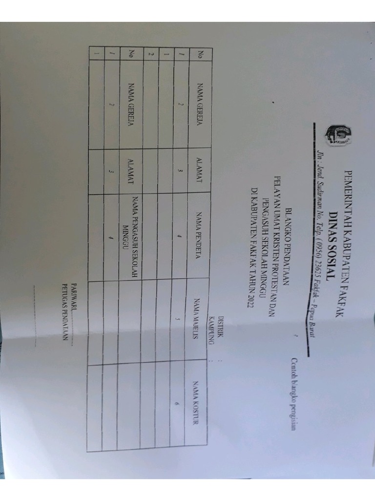 Blangko Pengisian | PDF