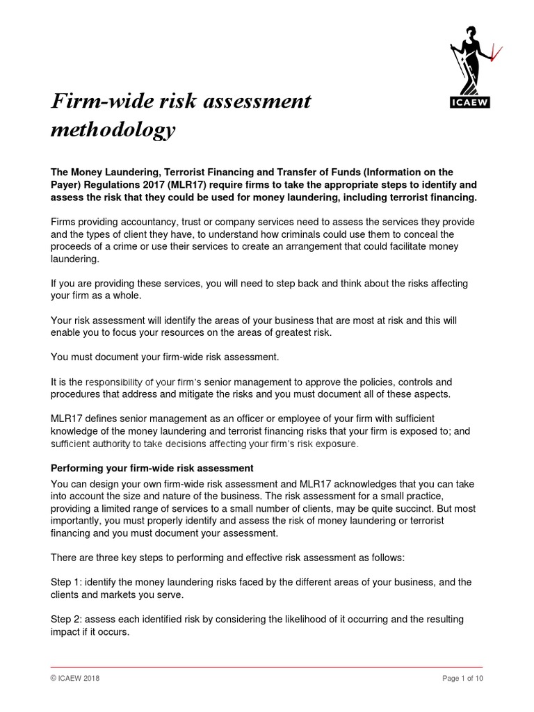 ICAEW Firm-Wide Risk Assessment Methodology | PDF