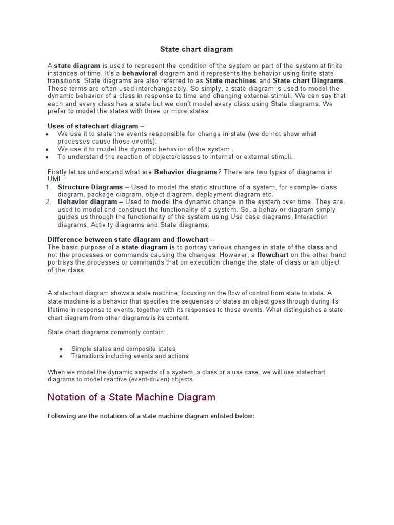 State Chart Diagram | PDF