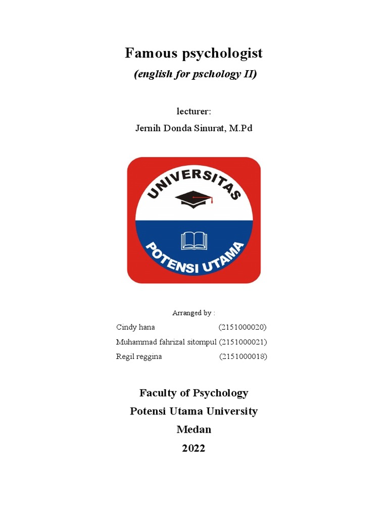 Famous Psychologist Word PDF