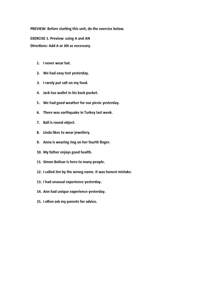Using A and AN in English | PDF | Language Arts & Discipline