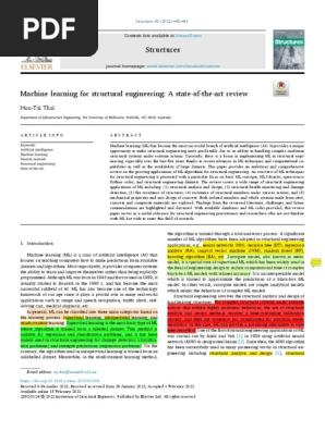 Machine Learning For Structural Engineering (April 2022