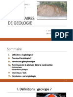 INGENIERIE Chapitre III Notions Elémentaires Géologie