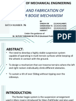 Design and fabrication of rocker bogie mechanism
