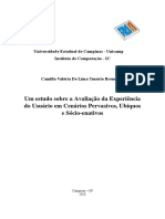 Dissertação Um Estudo Sobre A Avaliação Da Experiência Do Usuário em Cenários Pervasivos, Ubíquos e Sócio-Enativos