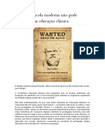 Por que a escola moderna não pode oferecer uma educação clássica - Rafael Falcón