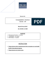 Iscae Compta Gestion 2017 Corrige